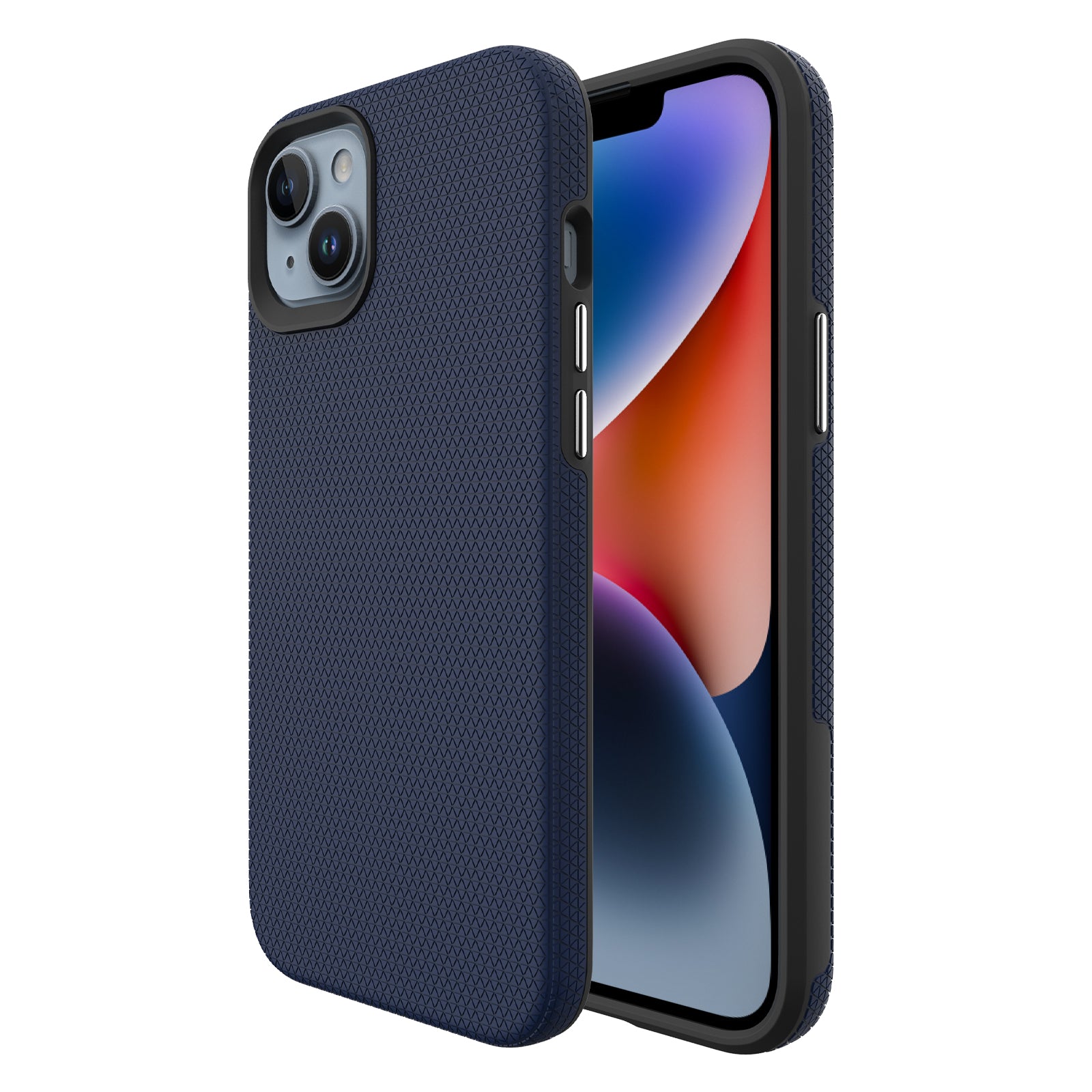 For iPhone 14 Plus Protective Phone Back Cover Triangle Heat Dissipation TPU PC Anti-scratch Phone Case For iPhone 14 Plus Protective Phone Back Cover Triangle Heat Dissipation TPU PC Anti-scratch Phone Case